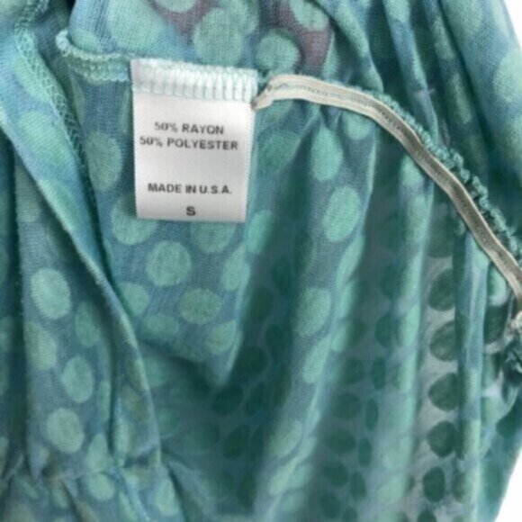 Bobeau | Blue Dot Round Neck Short Sleeves Jersey Top Size Small - Picture 4 of 6